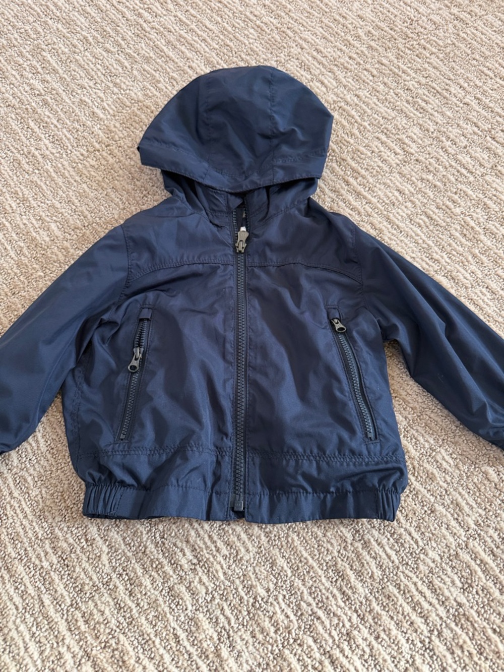 Gap Toddler Boy Hooded Windbreaker Jacket - Navy/ Size 12-18 Months
